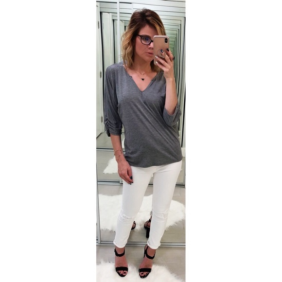 Soft Joie Tops - Soft Joie Gray Kismet Tee